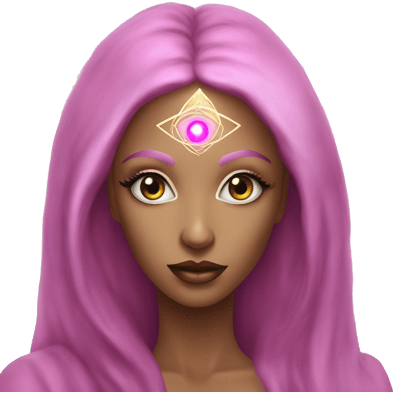 Pleiadian diva woman female third eye pink emoji