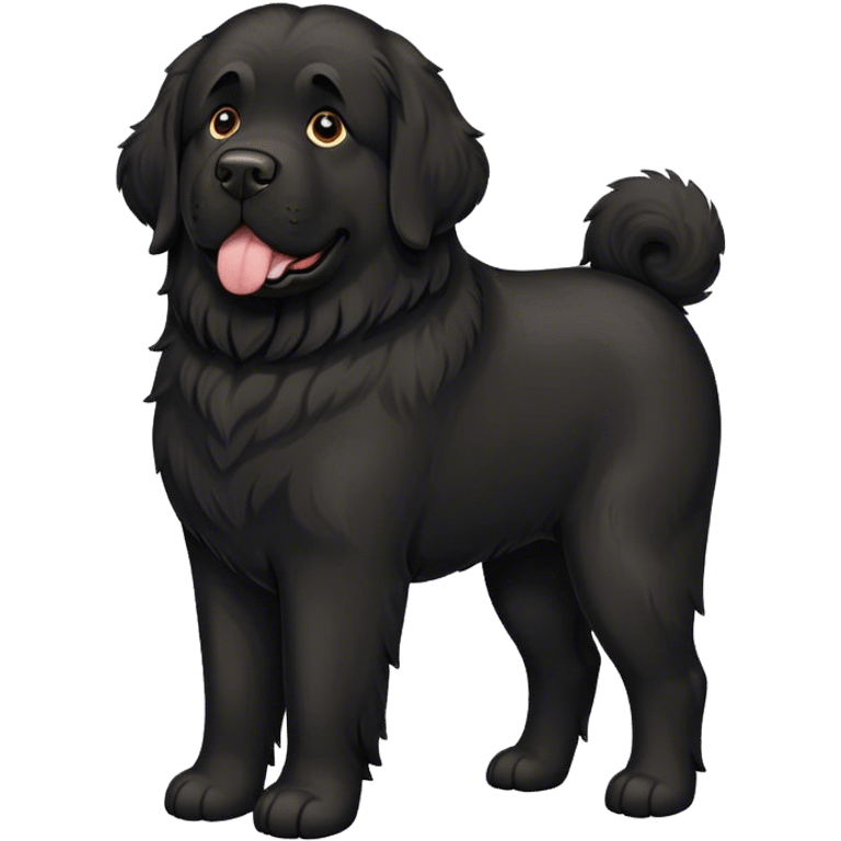 newfoundland dog black emoji