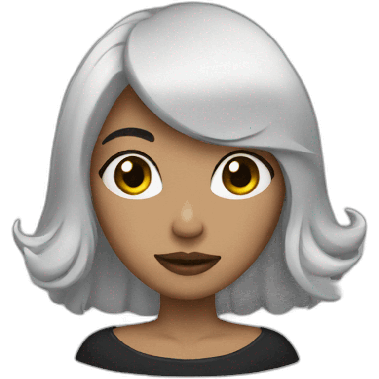 Woman bob dark hair witch emoji