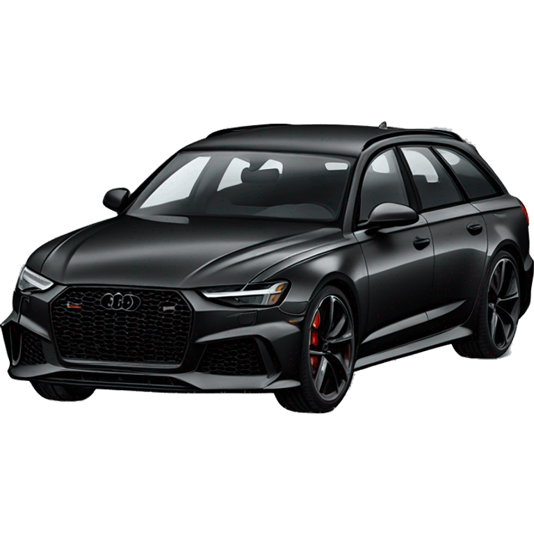 black audi rs6 emoji