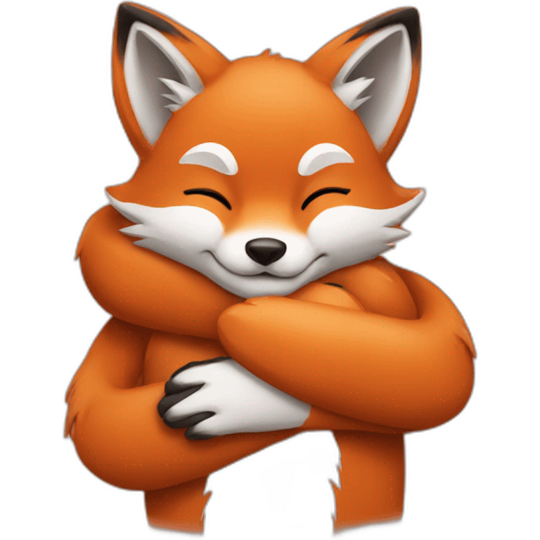 foxes hugs emoji