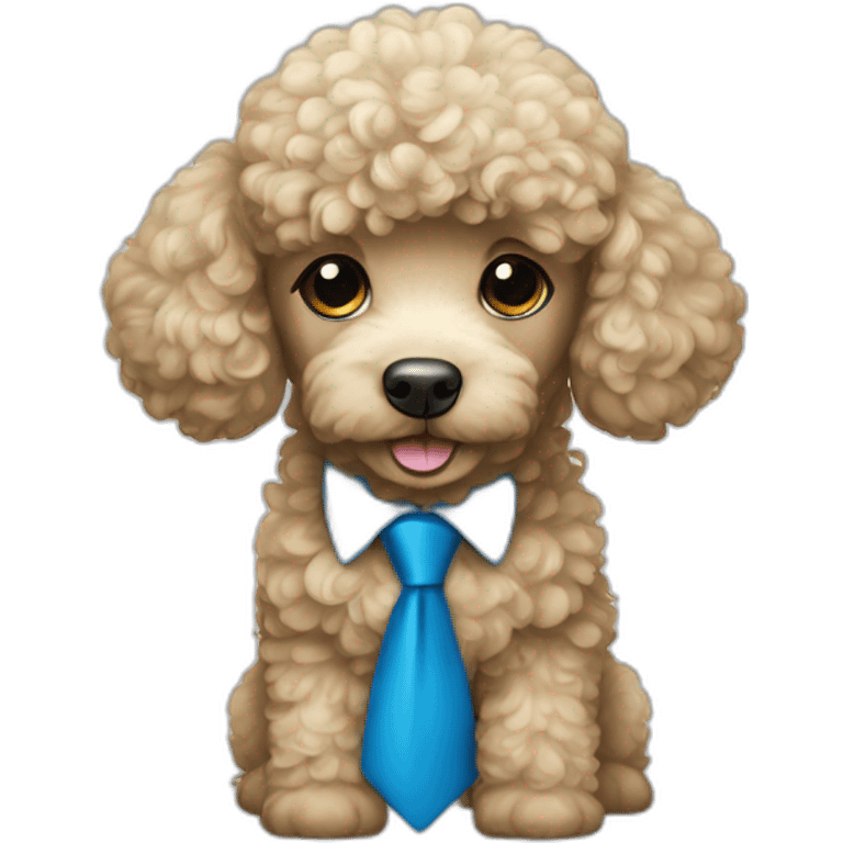 wipoodle with blue tie emoji