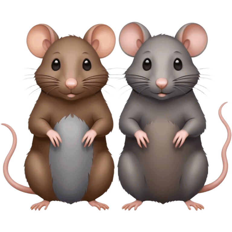 two rats painting together  emoji