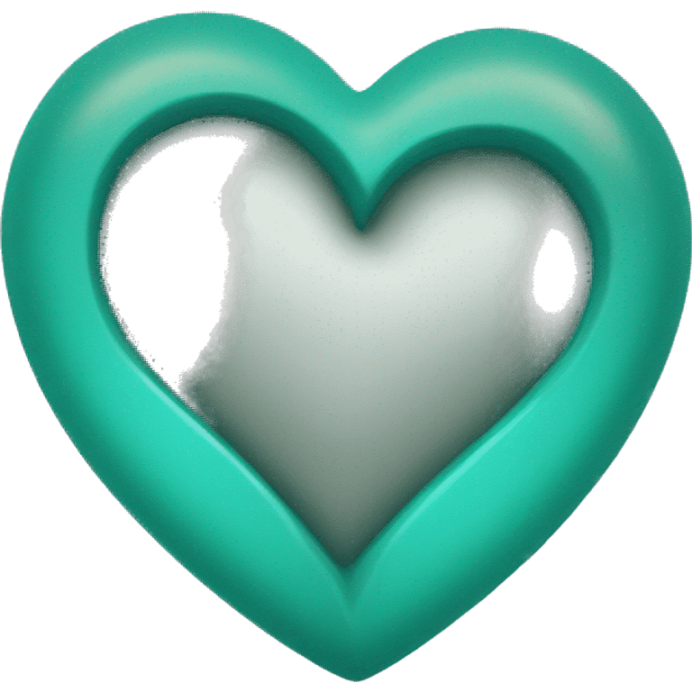 Turquoise heart emoji