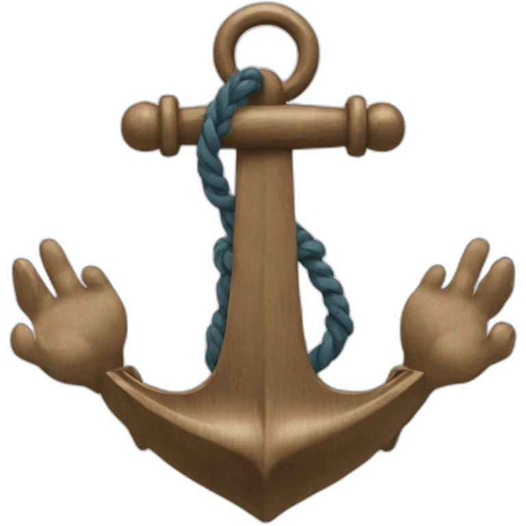 Anchor with two hands emoji