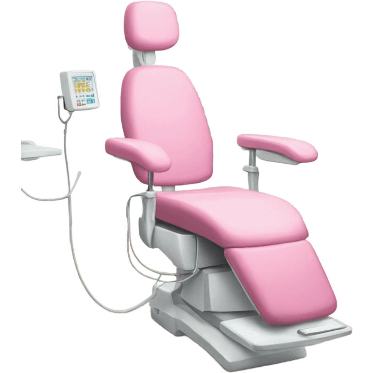 Pink dentist chair emoji