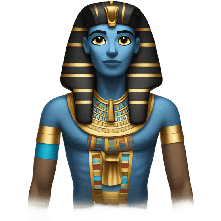 egypt sarcophagus coffie gold blue white black full body  emoji