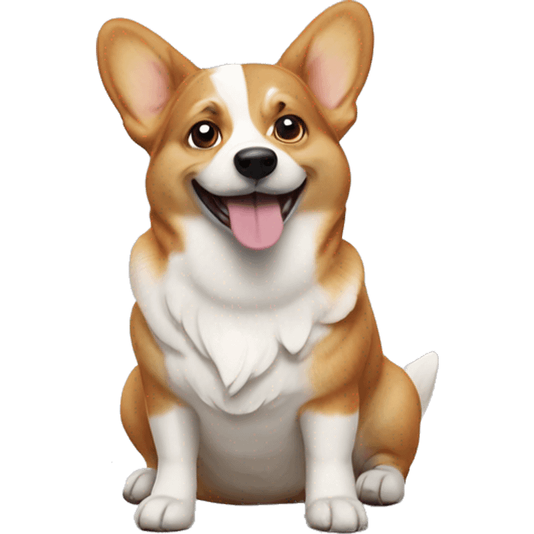 Corgi peeing emoji