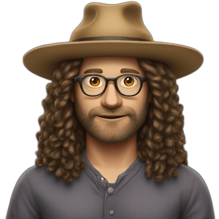 Ben goertzel with a hat, without beard and moustache emoji