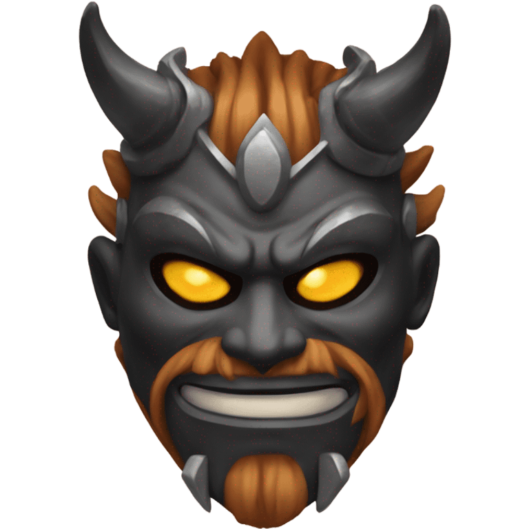 with a lustrous power a oni mask  emoji