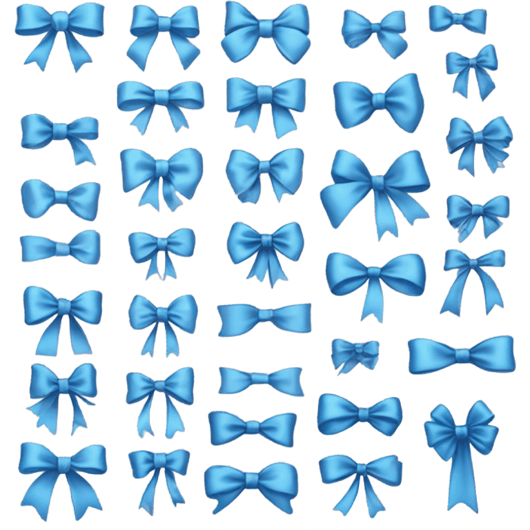 Blue bows emoji