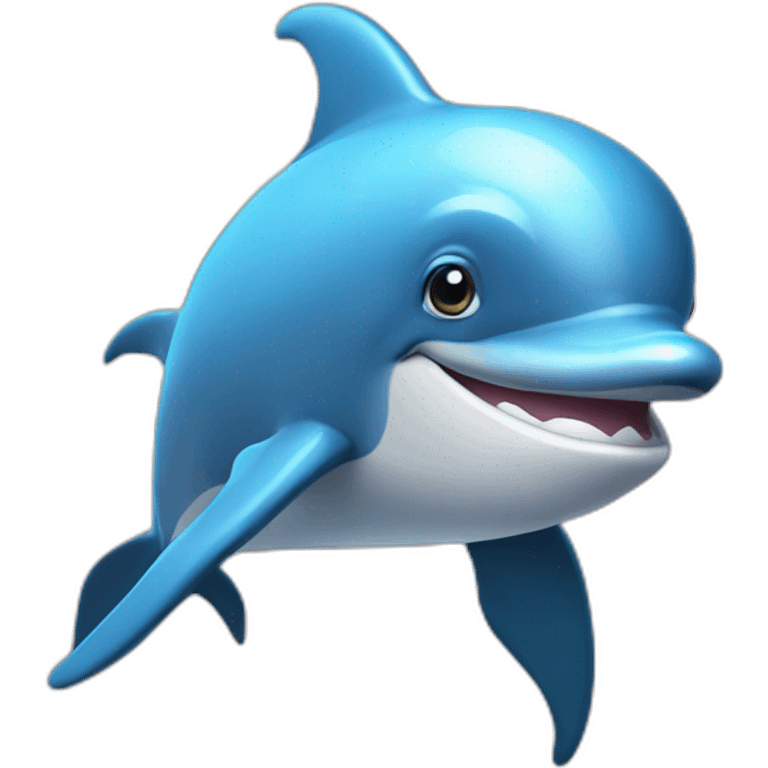 Dolphin with crown emoji