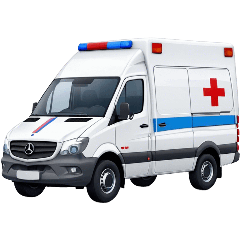 Ambulance - Mercedes-Benz Sprinter (Model Year: 2018) (Iconic Colour: White with red and blue markings) emoji