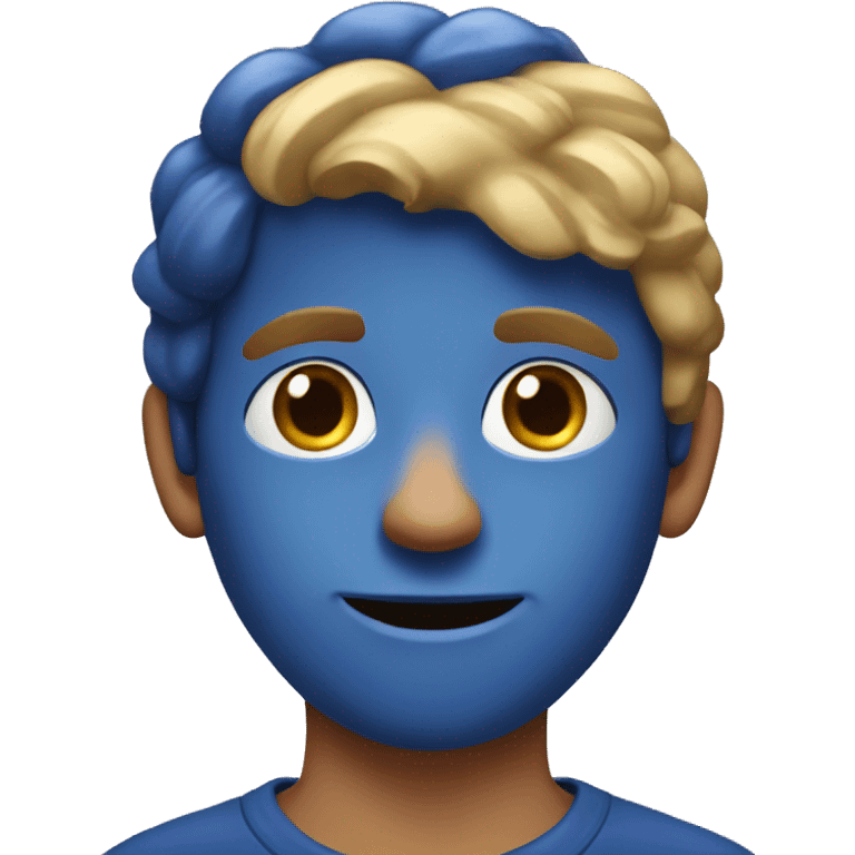 A guy as a blueberry  emoji