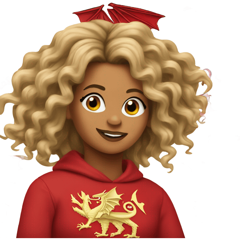 Beyoncé on a Welsh dragon  emoji