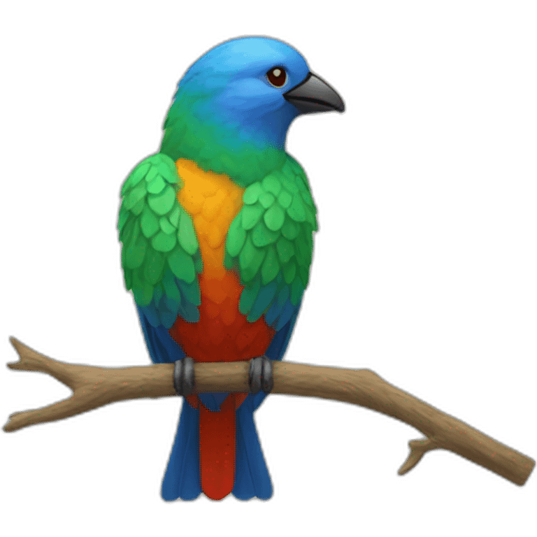 Un oiseau multicolore emoji