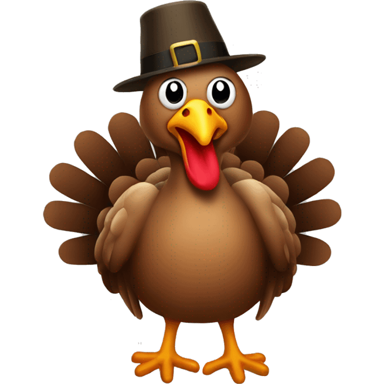 Turkey with hat emoji