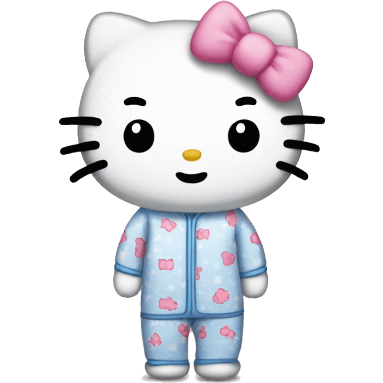 hello kitty in pjs emoji