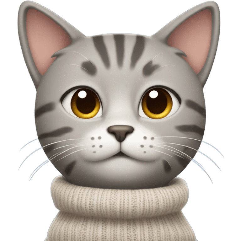 Cat in a sweater emoji