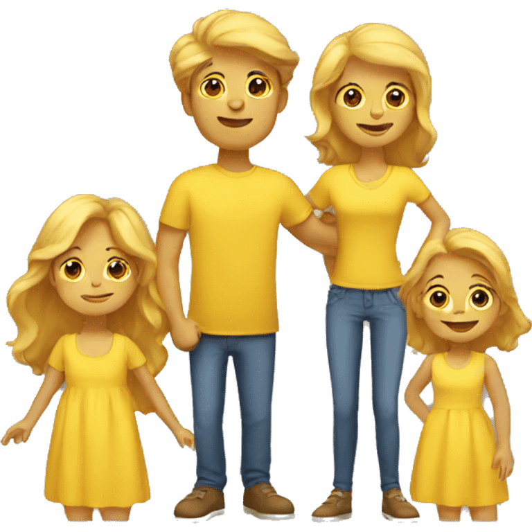 yellow family emoji