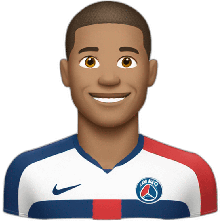 Mbappé, avec un croque top emoji