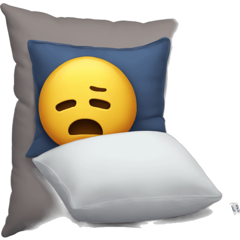 cartoon head buried in pillow emoji