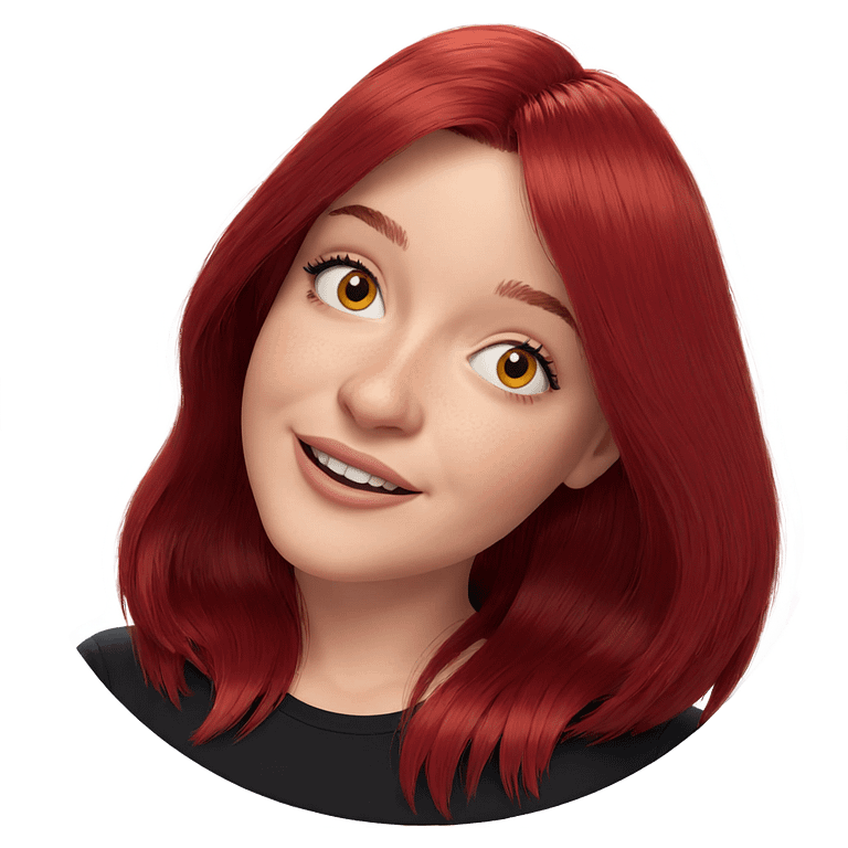 smiling girl with red hair emoji