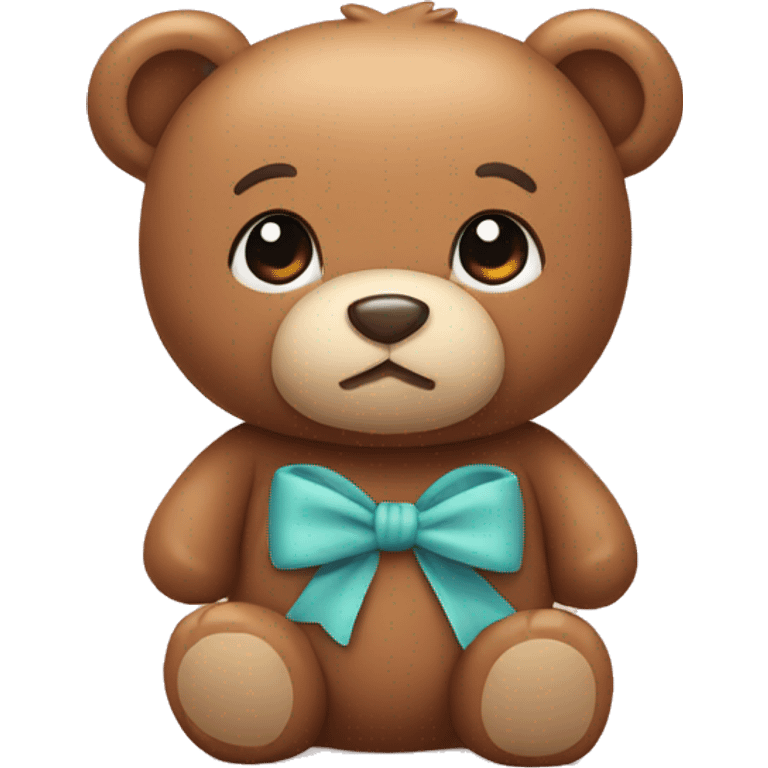 teddy bear with bow  emoji