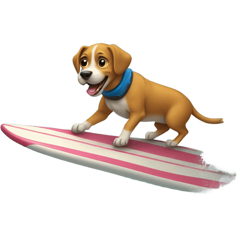 Dog surfing emoji