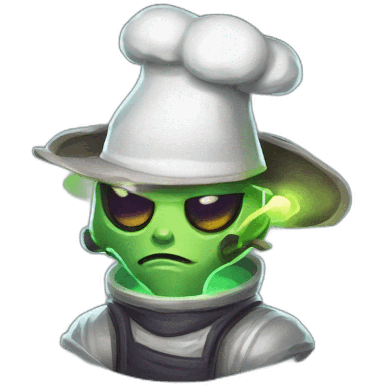 alien chef scifi roguelike rpg style inspired by slay the spire digital art emoji