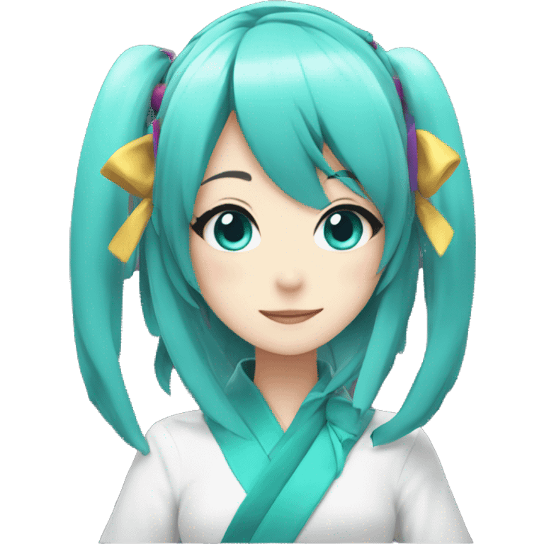 Hastune miku cosplay  emoji