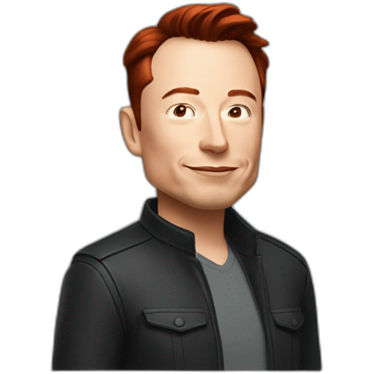 elon musk with red hair emoji