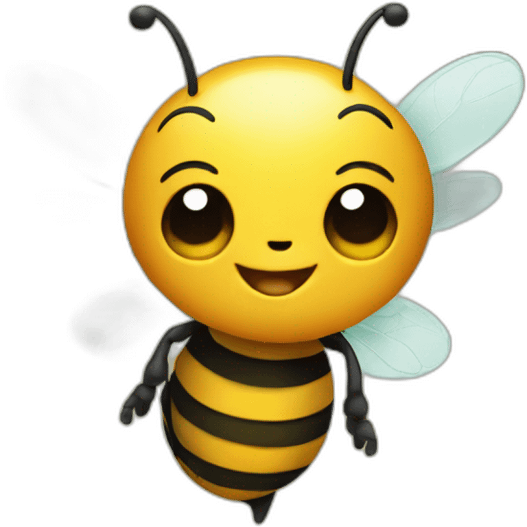 A cheerful bee emoji