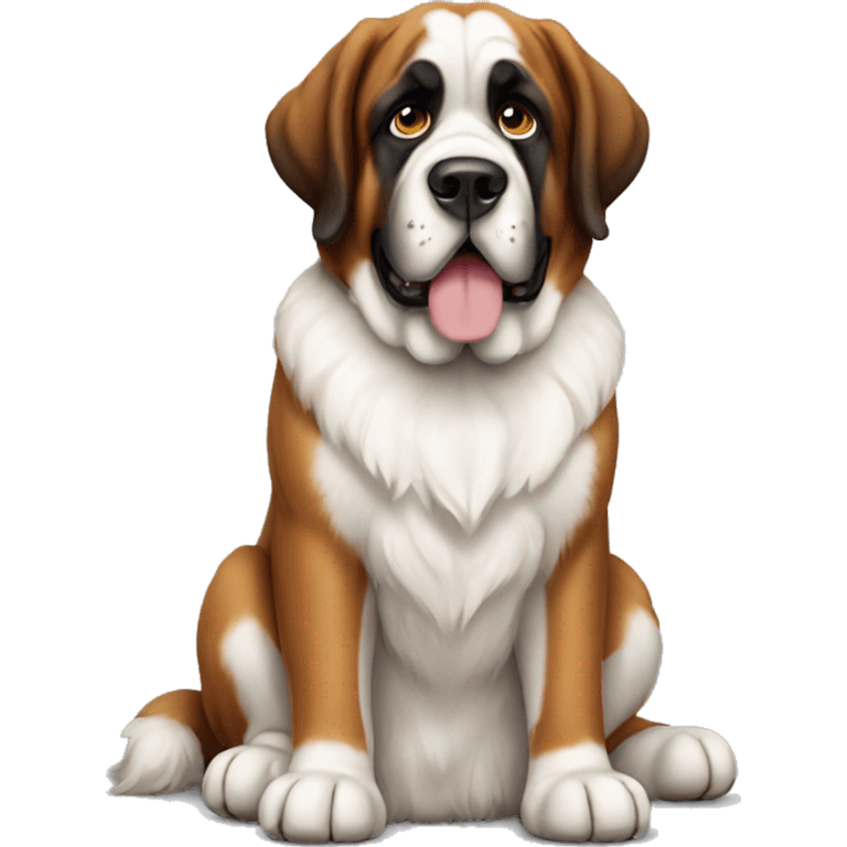 Saint Bernard Dog sitting emoji