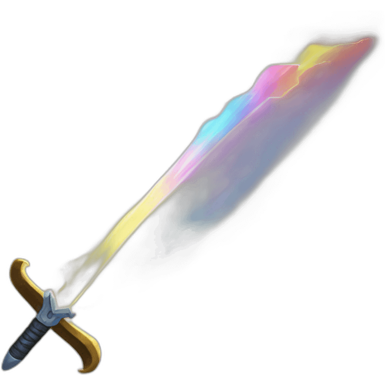 sword rainbow lightning emoji