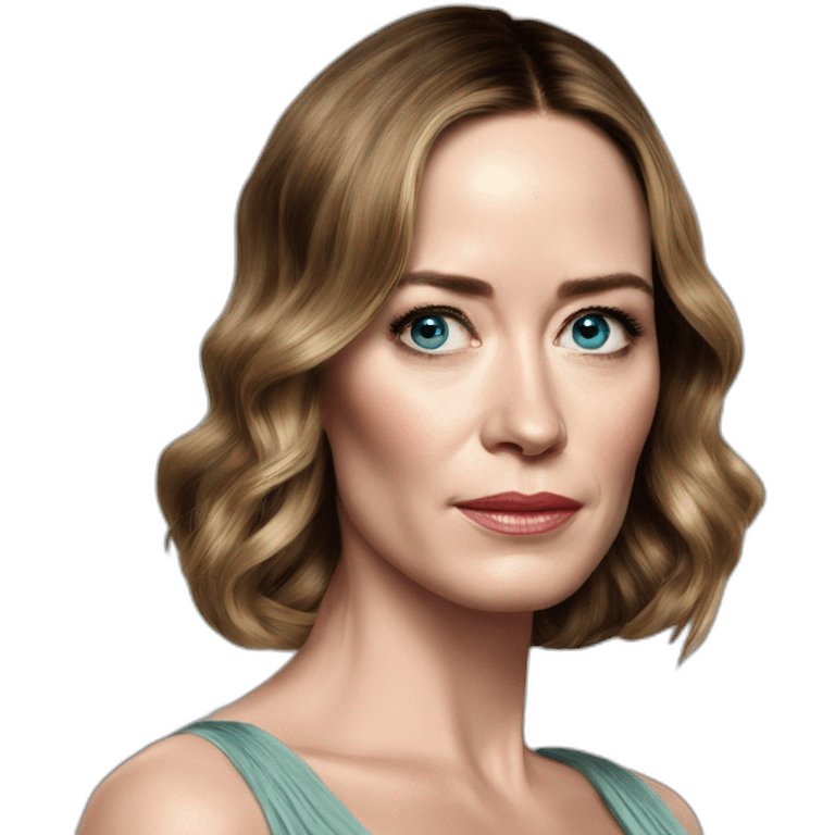 Emily blunt serious oscars emoji