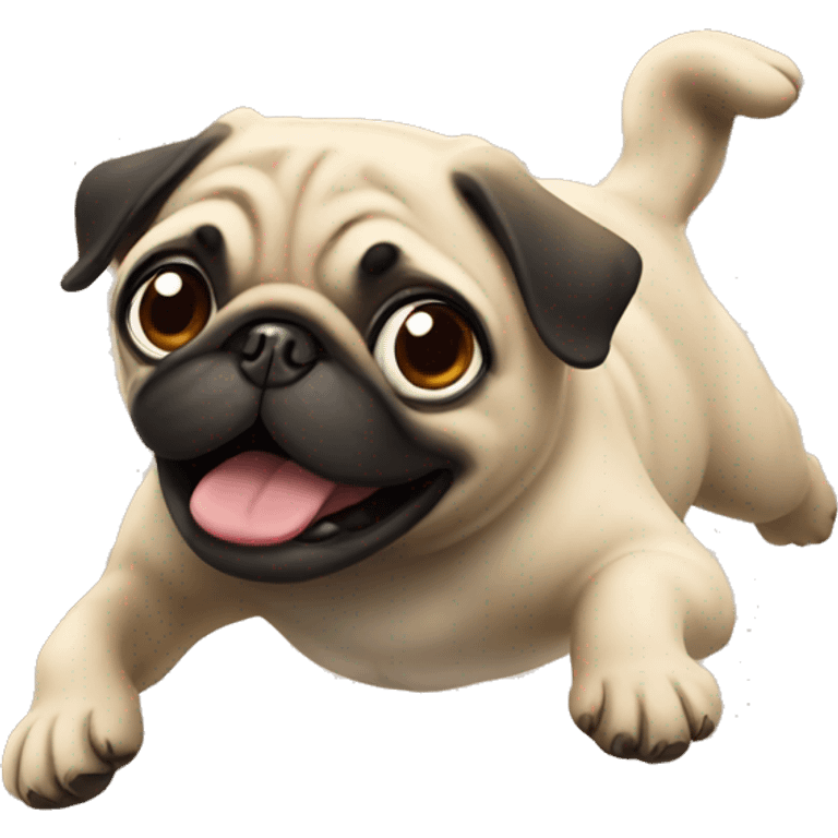 Pug flying emoji