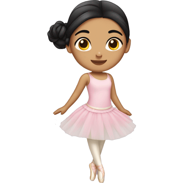 Ballerina Mexican girl with black hair in a bun  emoji