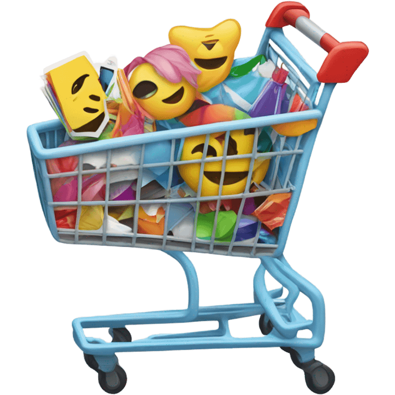 cart full of stickers emoji