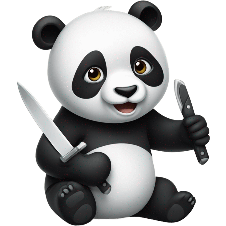 Panda with knife emoji