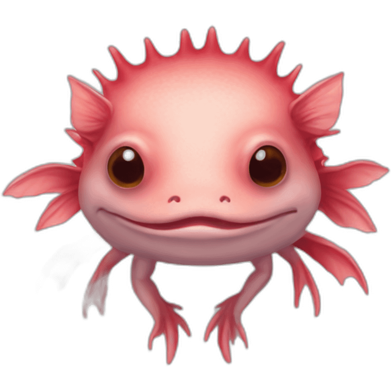 red axolotl face emoji