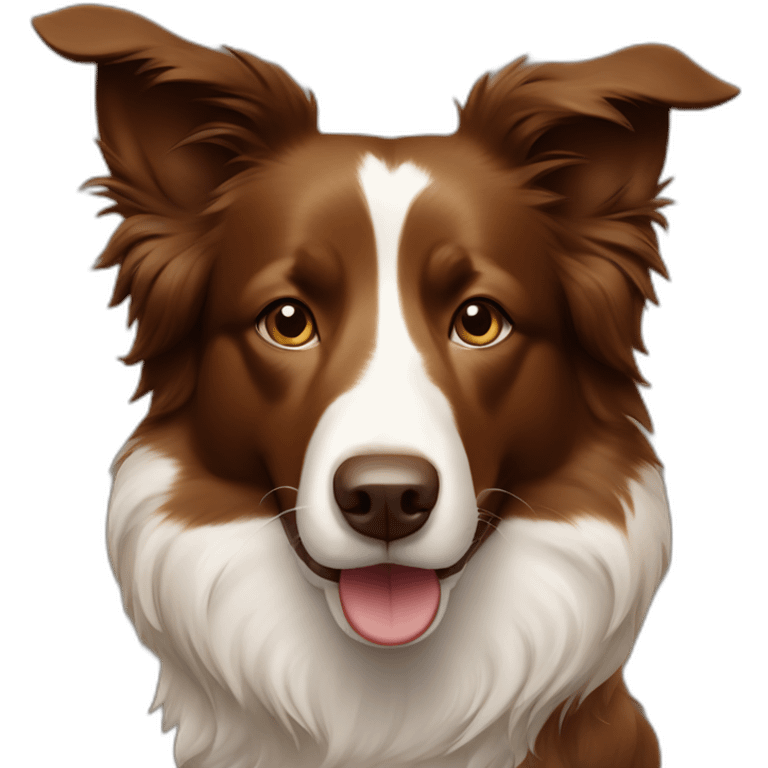 brown and caramel border collie emoji