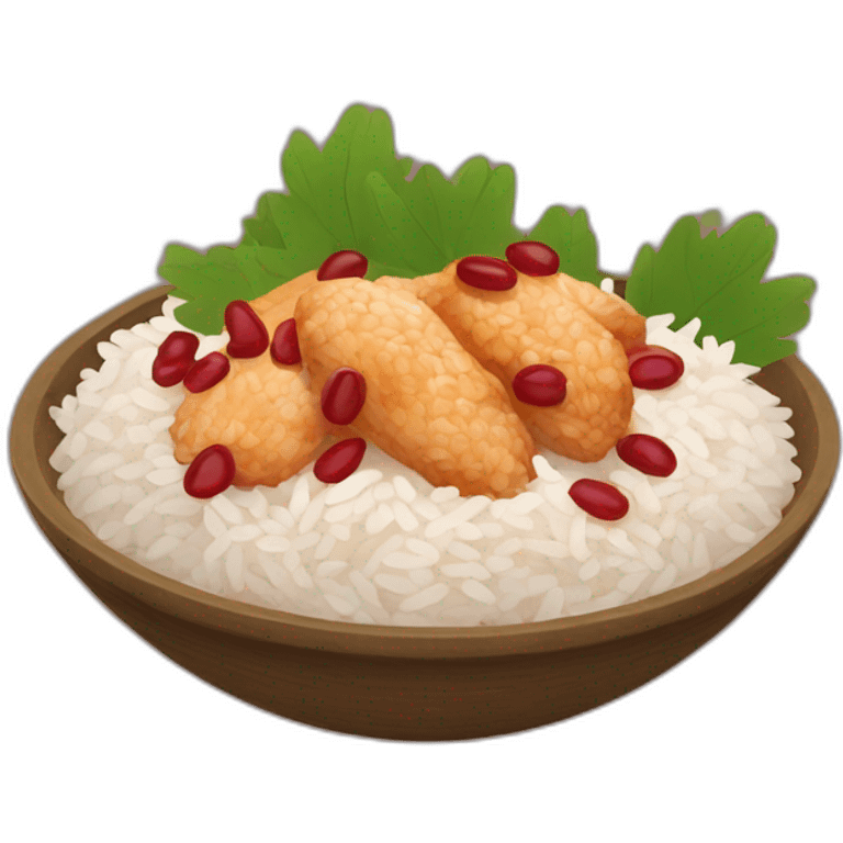 Barberry rice with chicken emoji