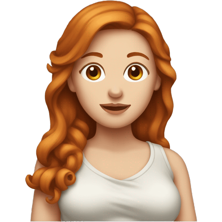 Femme enceinte rousse  emoji