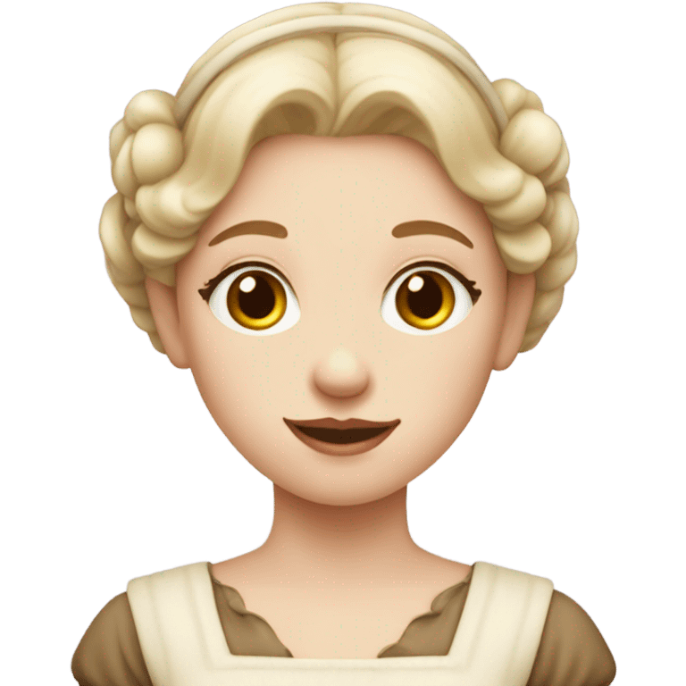 Pale Milkmaid dress girl portrait  emoji