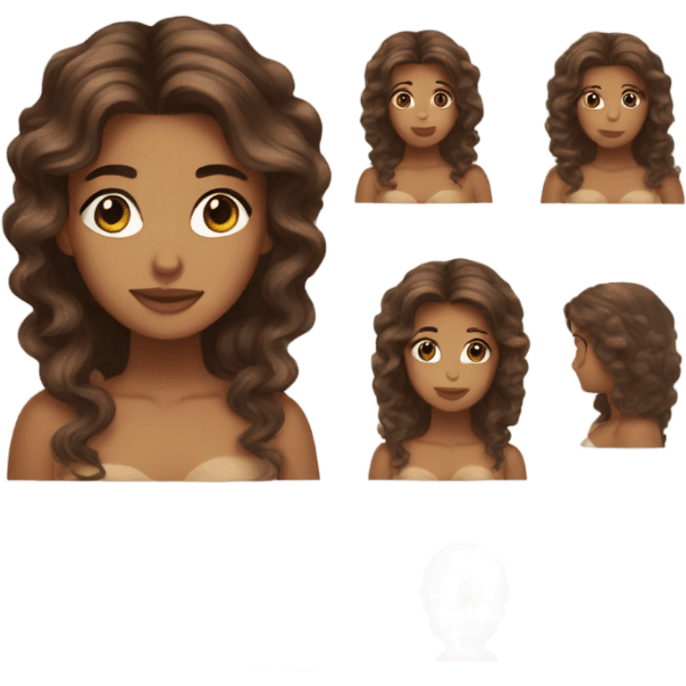 aphrodite brown hair  emoji