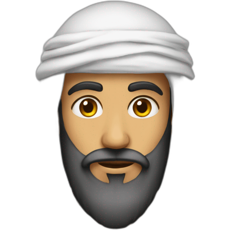 arab with long beard and arab kostume  emoji