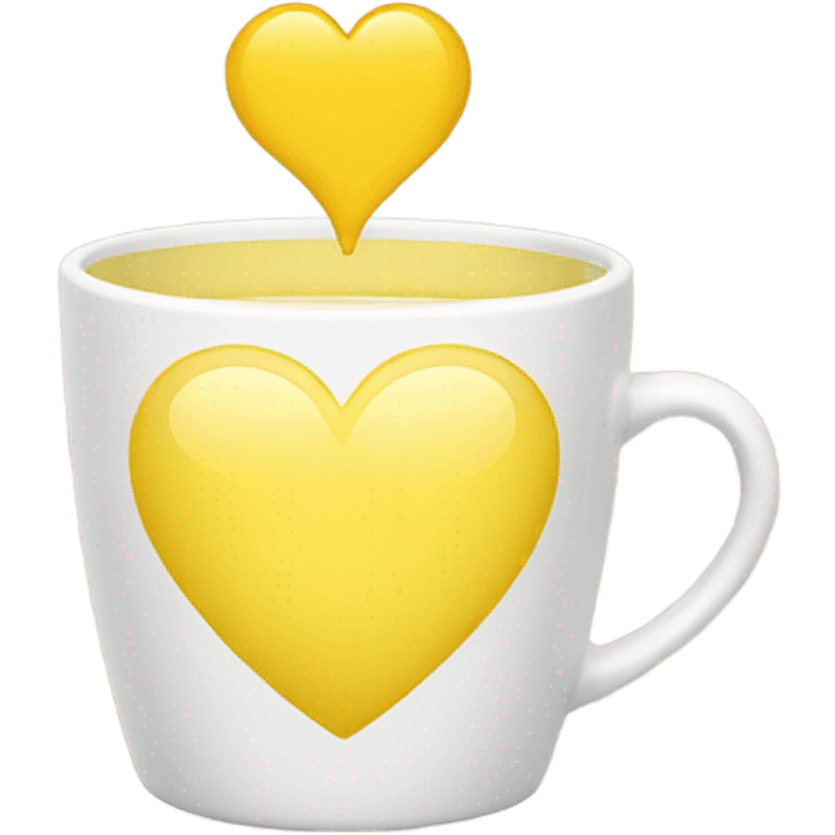 Light yellow heart mug emoji