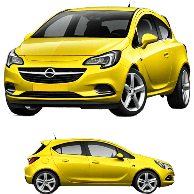 Opel corsa d yellow emoji