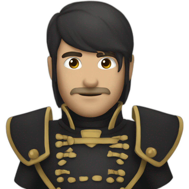 Chevalier noir emoji